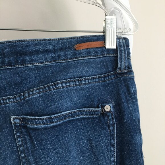 PILCRO Anthropologie Medium Wash Mid-Rise Raw Edge Step Hem Skinny Jeans - Picture 11 of 16